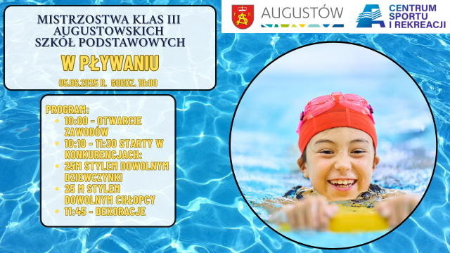 MISTRZOSTWA KLAS III AUGUSTOWSKICH SZKÓŁ PODSTAWOWYCH W PŁYWANIU – WYNIKI I FOTORELACJA