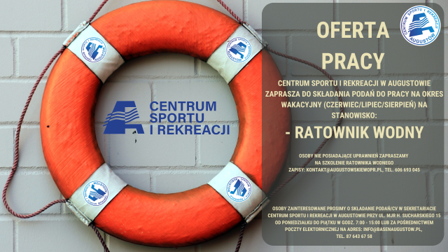 Oferta pracy – Ratownik wodny
